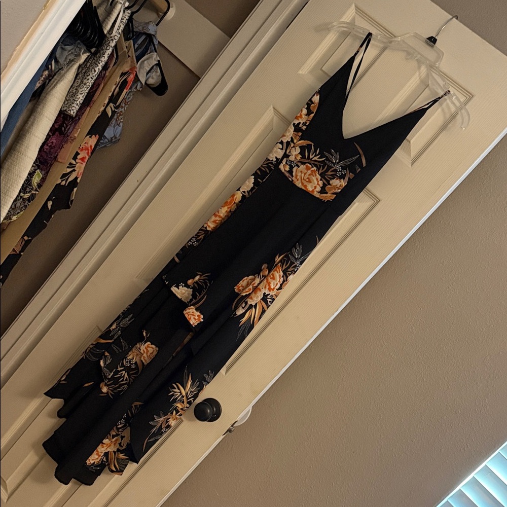 Floral Black Maxi Dress